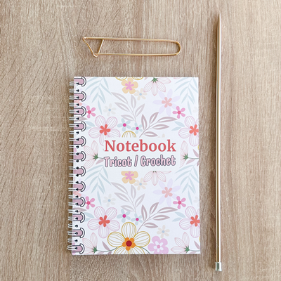 NoteBook Tricot Fleuri