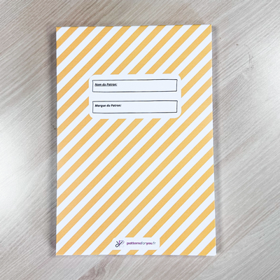 Boite de Rangement pour Patron Rayée Jaune