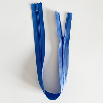 Fermeture éclair 40 cm Nylon Bleu  Non séparable