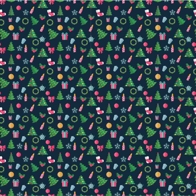 Coupon simili cuir Noël bleu