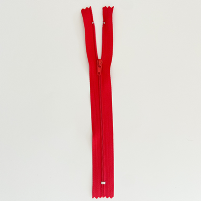 Fermeture éclair 20 cm Nylon Rouge Non séparable