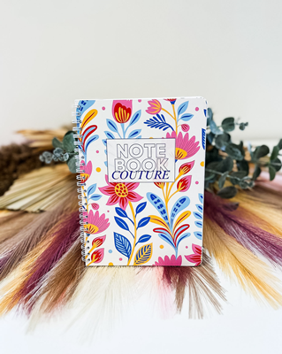 NoteBook Fleurs bleues