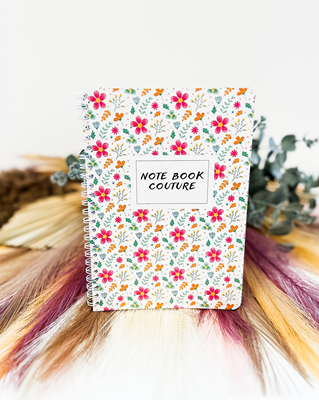 NoteBook Fleurs Roses
