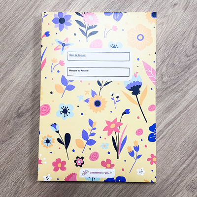 Boite de Rangement pour Patron Fleurs Jaunes