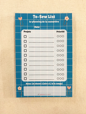 To Sew List Quadrillé